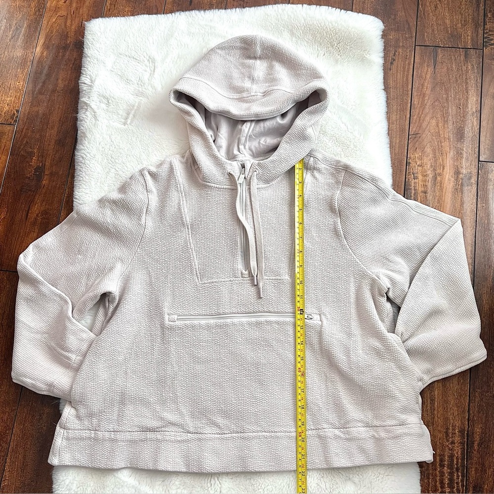 Lululemon Textured Half-Zip Hoodie Bone Size 8 - Picture 16 of 16